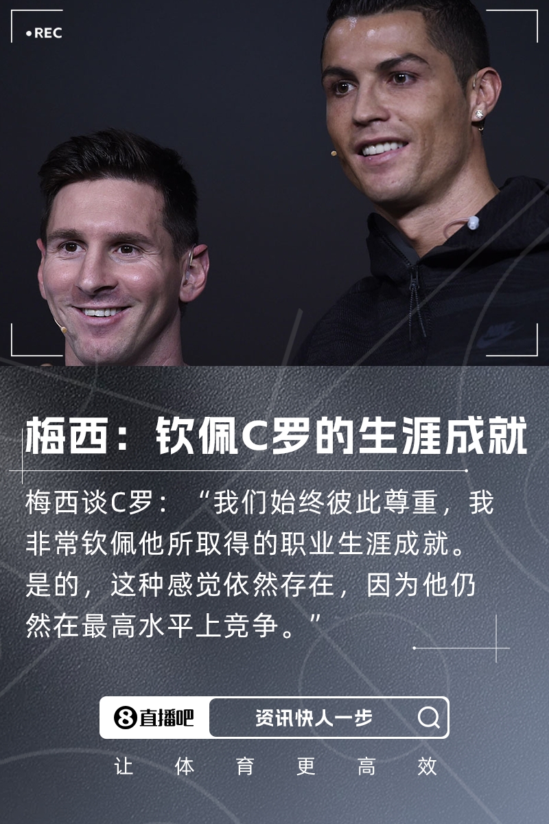 梅西談C羅：我非常欽佩他取得的生涯成就，他仍在最高水平競(jìng)爭(zhēng)