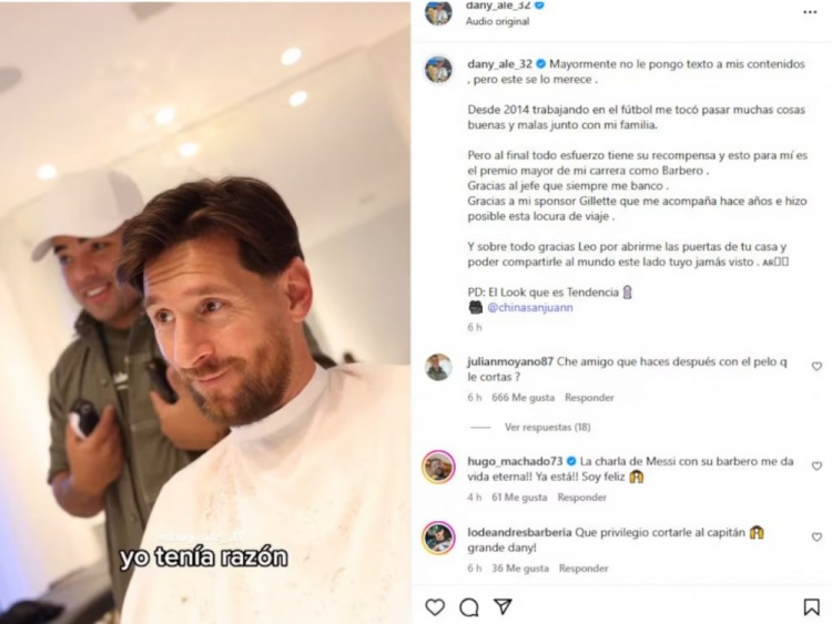 發(fā)型師透露梅西的孩子們希望其戴發(fā)帶比賽，梅西表示可以考慮