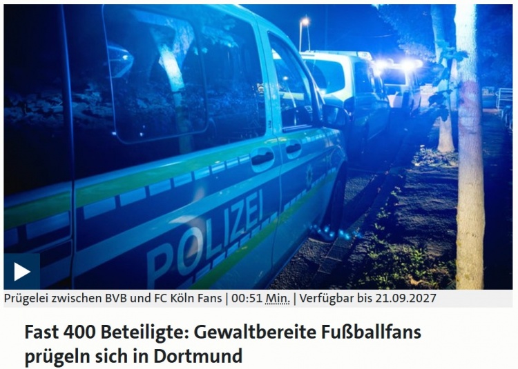 400人打群架！沙爾克球迷拉停火車，與多特和科隆球迷在林間斗毆