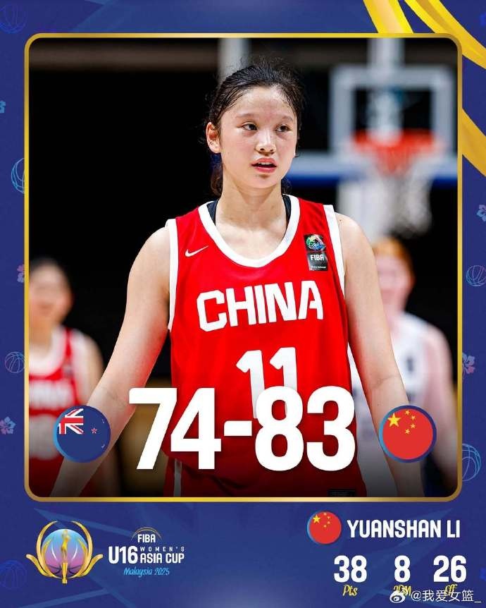 單場(chǎng)38分！李沅珊或是中國(guó)首位在國(guó)際大賽做到這一點(diǎn)的女籃外線